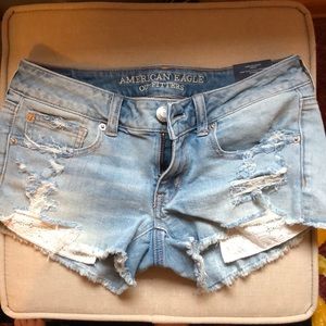 American Eagle Super Low Shortie Shorts